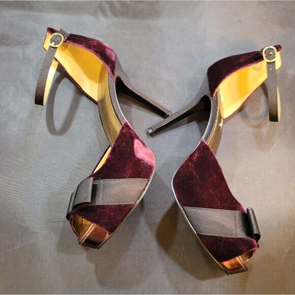 NINE WEST SATIN BOWNOT HIGH HEEL STILETTO OPEN-TOE SANDAL - Picture 9 of 15